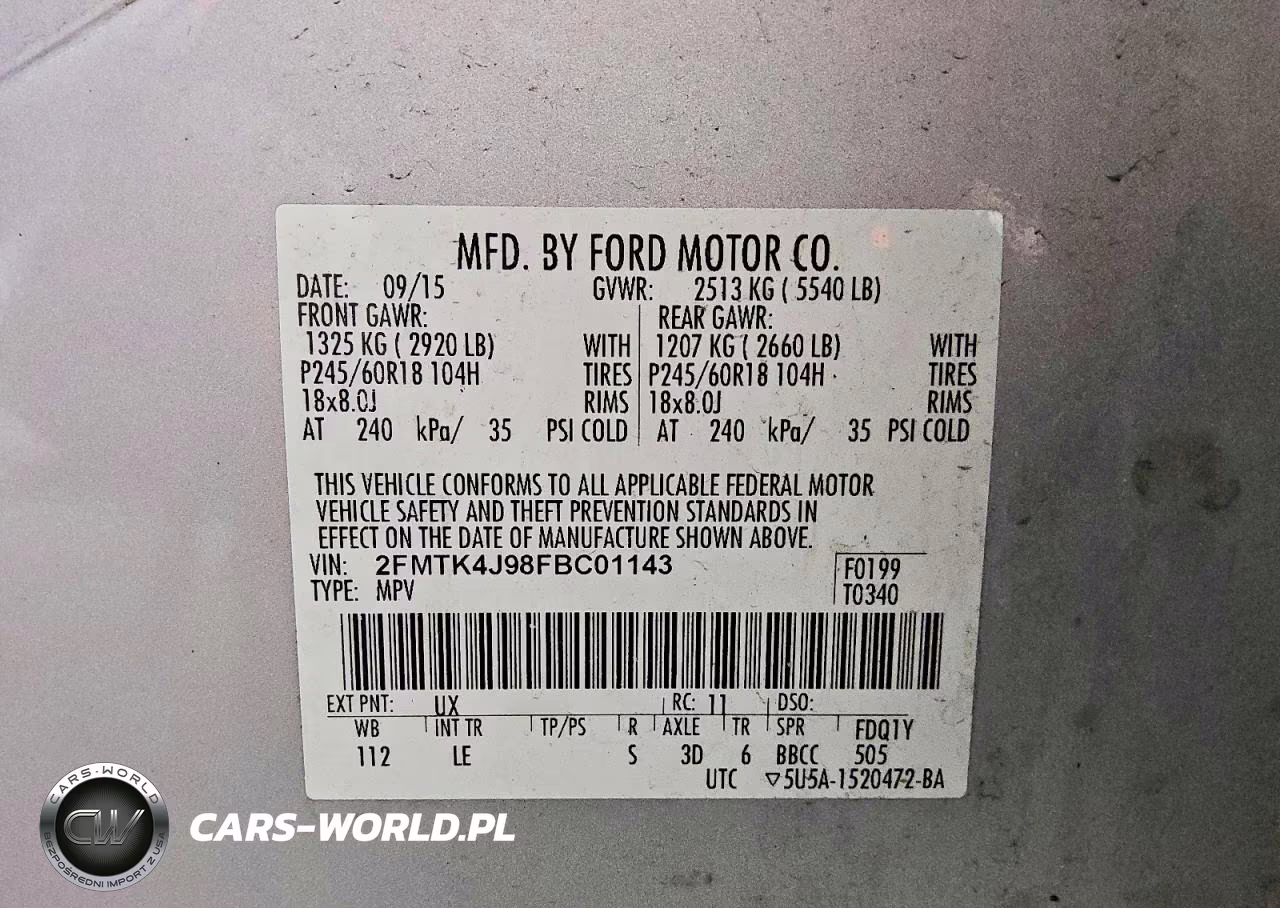 2015 Ford Edge Sel VIN:2FMTK4J98FBC01143 - 13