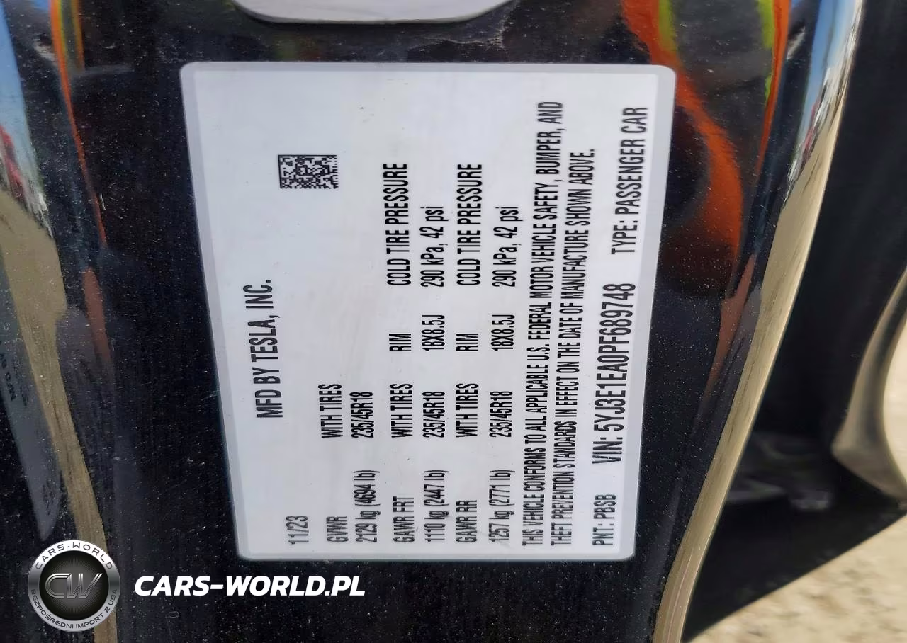 2023 Tesla Model 3 VIN:5YJ3E1EA0PF689748 - 12
