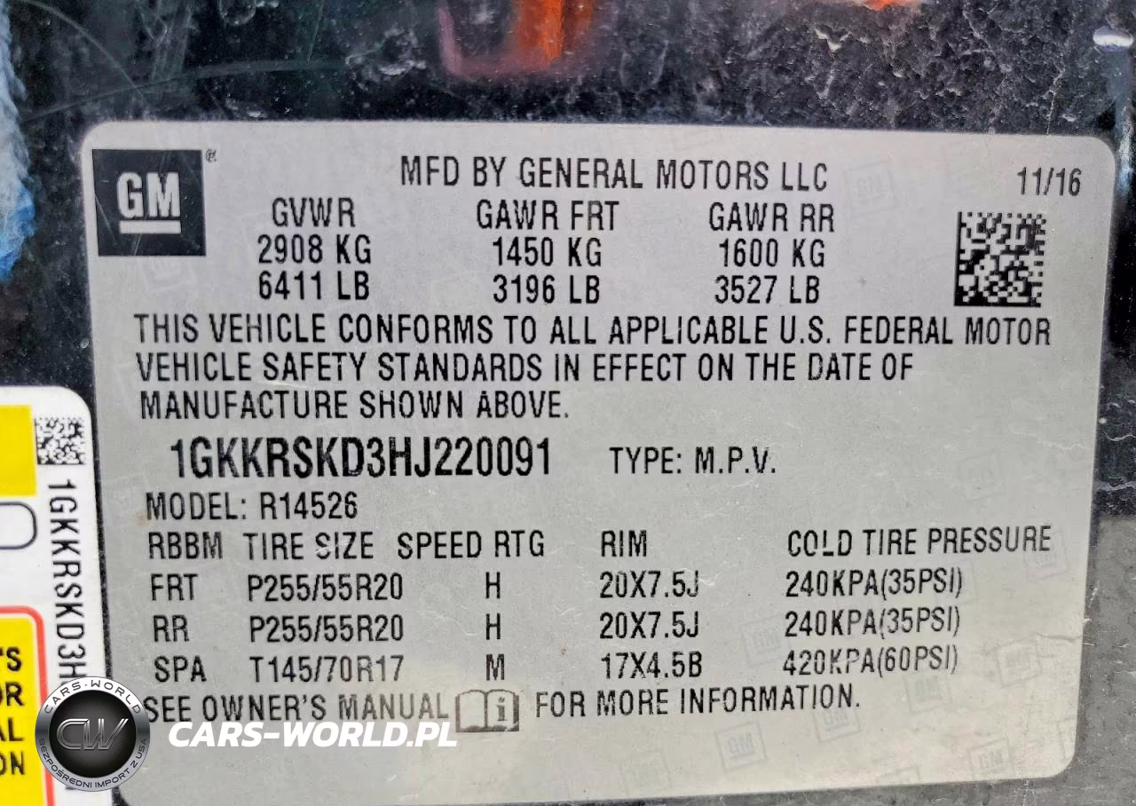 2017 GMC Acadia Limited Slt-2 VIN:1GKKRSKD3HJ220091 - 13