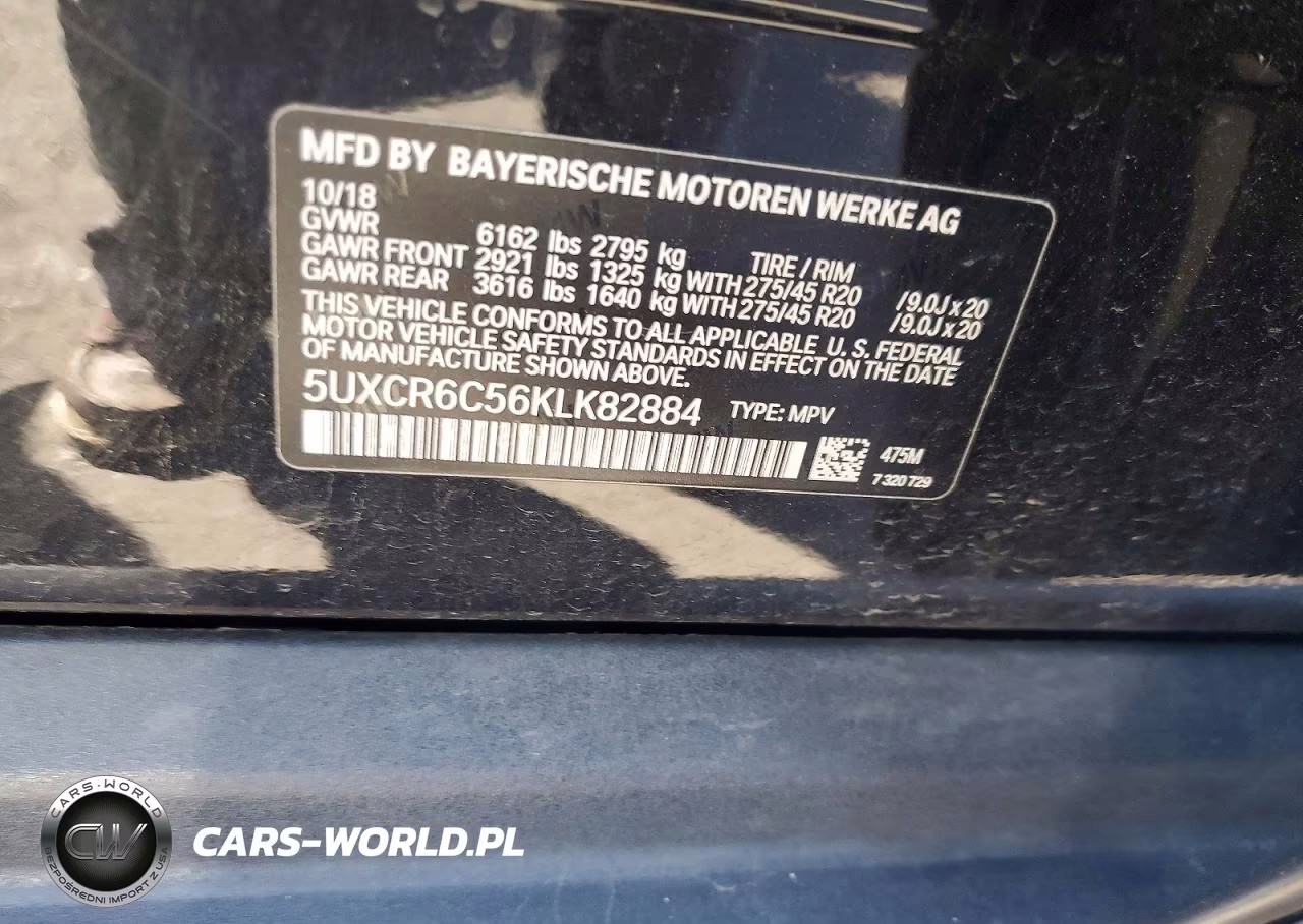 2019 BMW X5 xDrive40I VIN:5UXCR6C56KLK82884 - 13