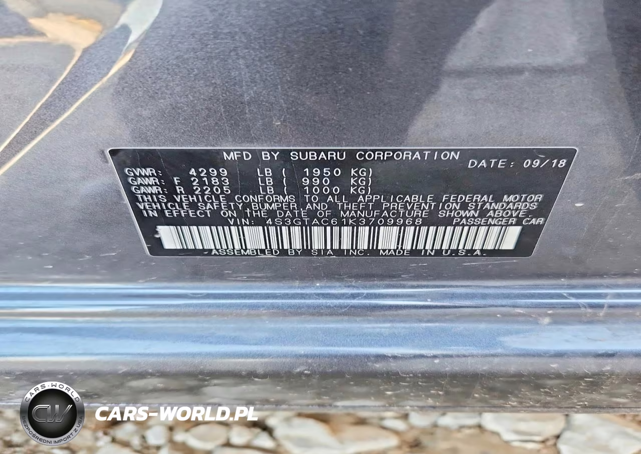 2019 Subaru Impreza Premium VIN:4S3GTAC61K3709968 - 12