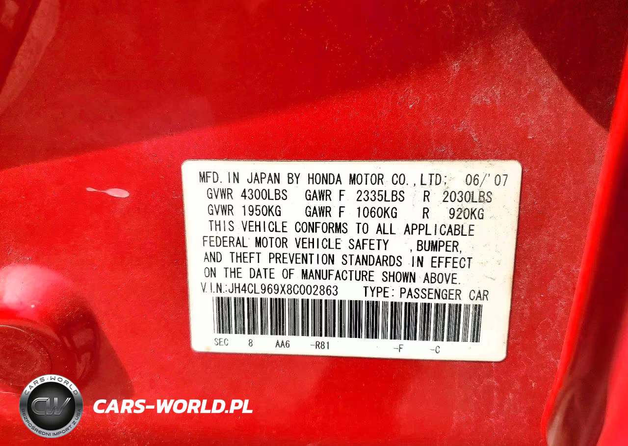 2008 Acura Tsx VIN:JH4CL969X8C002863 - 13