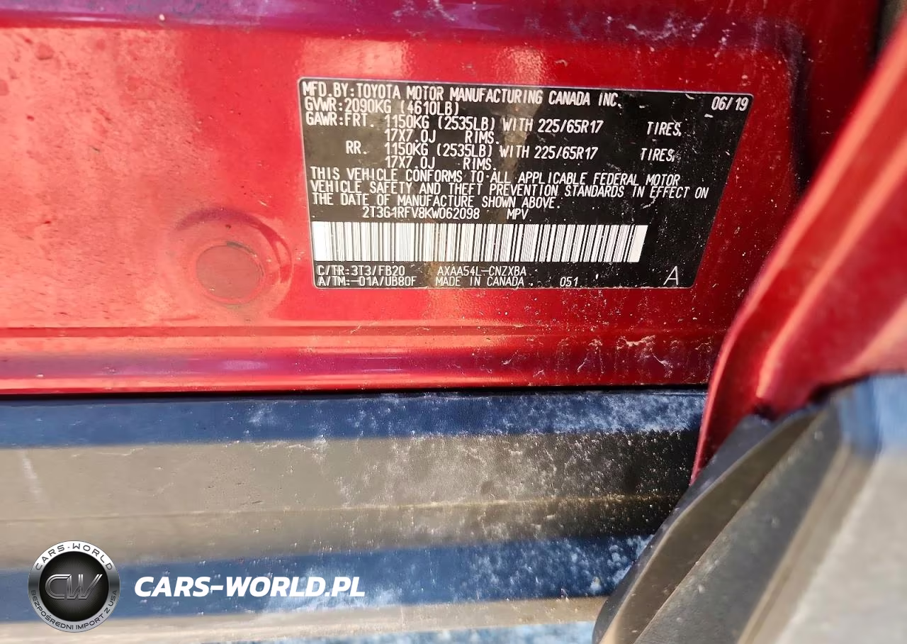 2019 Toyota Rav4 Le VIN:2T3G1RFV8KW062098 - 13