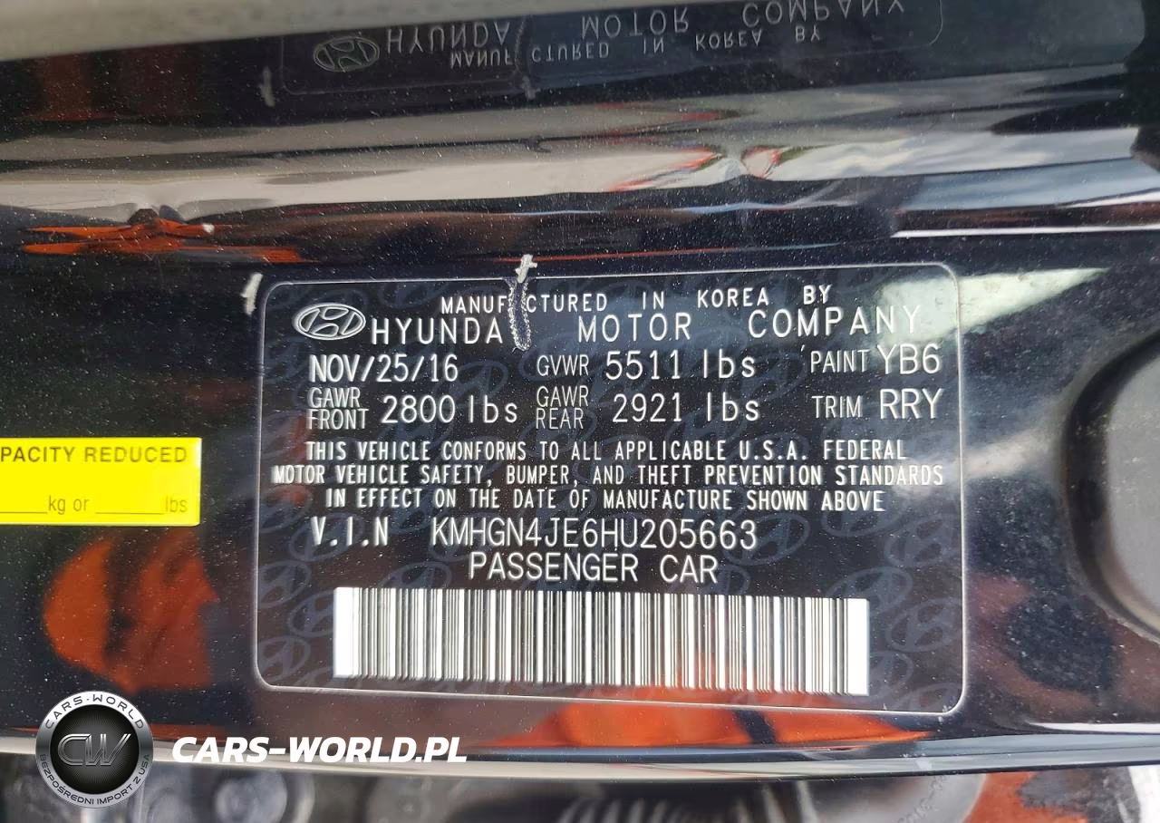 2017 Genesis G80 3.8 VIN:KMHGN4JE6HU205663 - 12