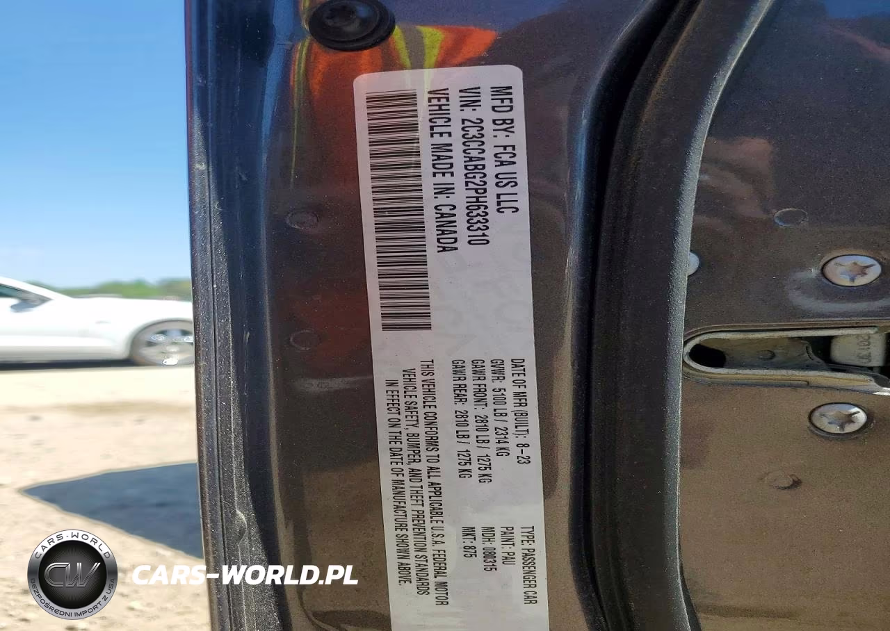 2023 Chrysler 300 S VIN:2C3CCABG2PH633310 - 12
