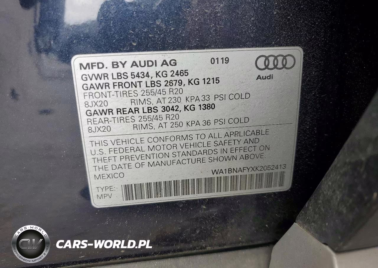 2019 Audi Q5 Premium Plus VIN:WA1BNAFYXK2052413 - 13