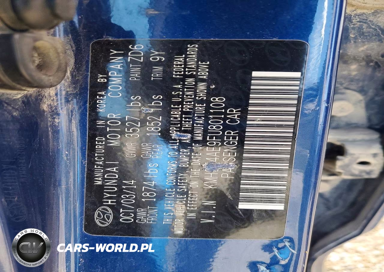 2015 Hyundai Accent Gls VIN:KMHCT4AE9FU801108 - 12
