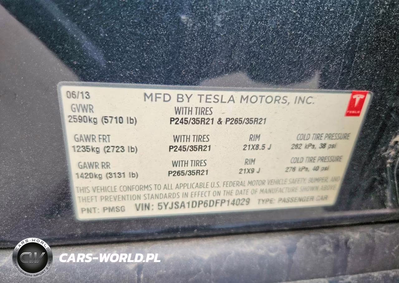 2013 Tesla Model S VIN:5YJSA1DP6DFP14029 - 12