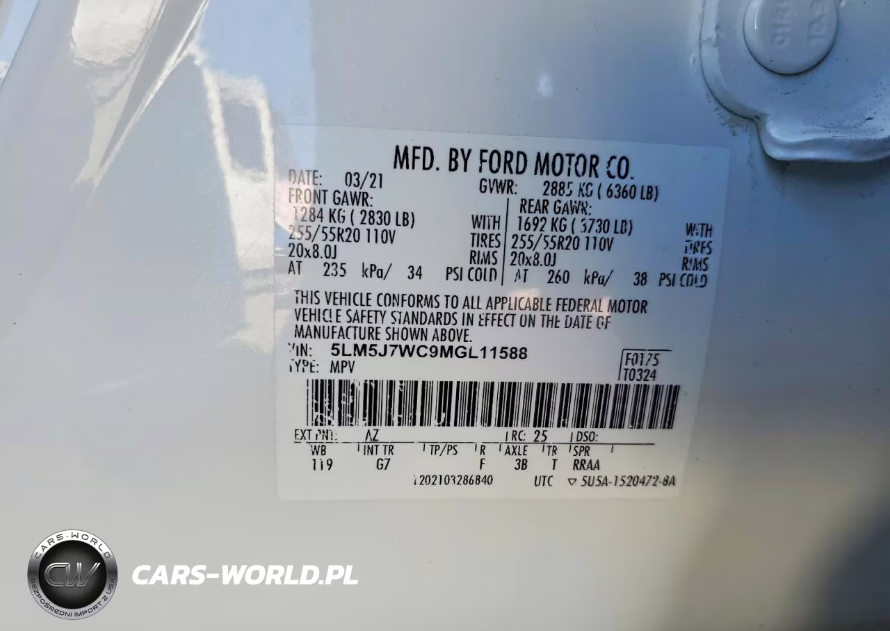 2021 Lincoln Aviator Reserve VIN:5LM5J7WC9MGL11588 - 13