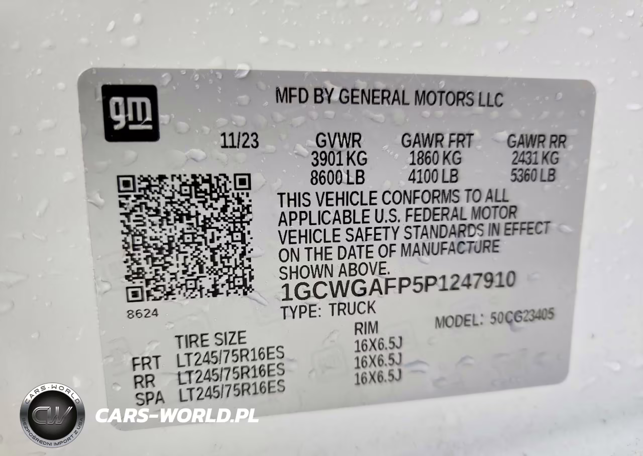 2023 Chevrolet Express G2500 VIN:1GCWGAFP5P1247910 - 14