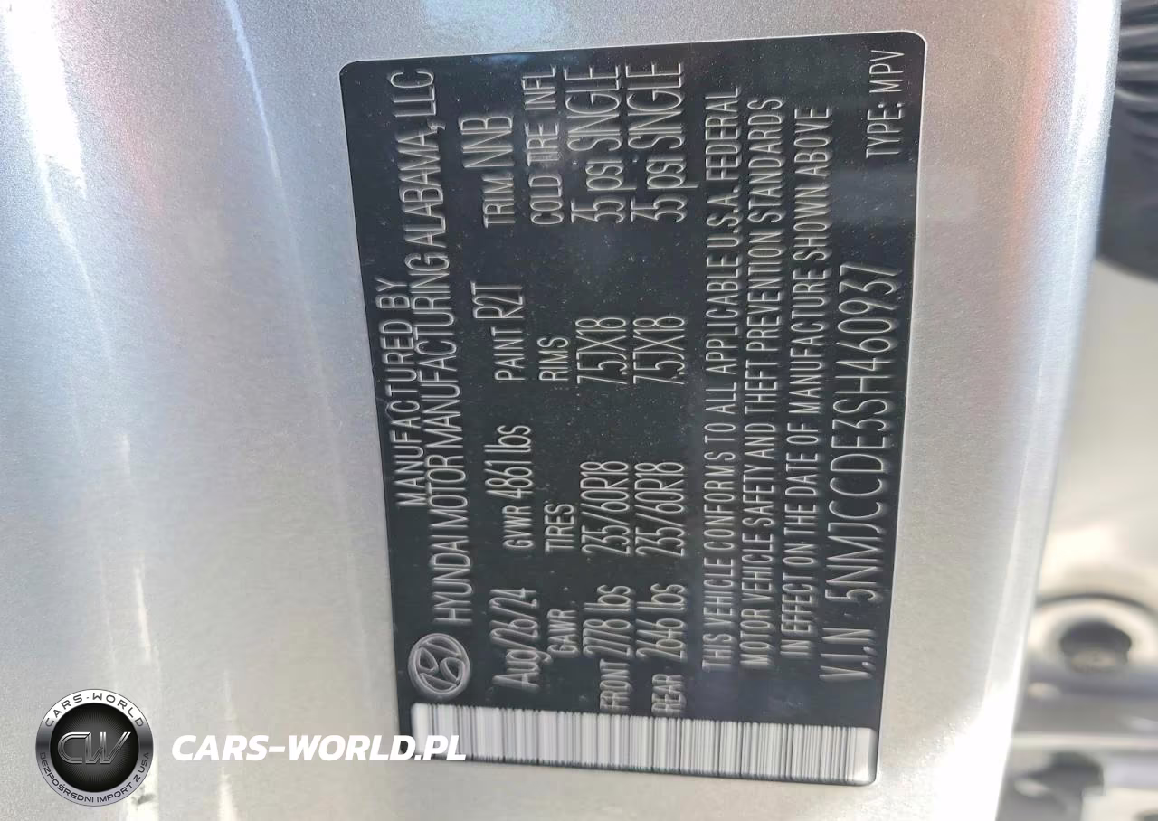 2025 Hyundai Tucson Sel VIN:5NMJCCDE3SH460937 - 13