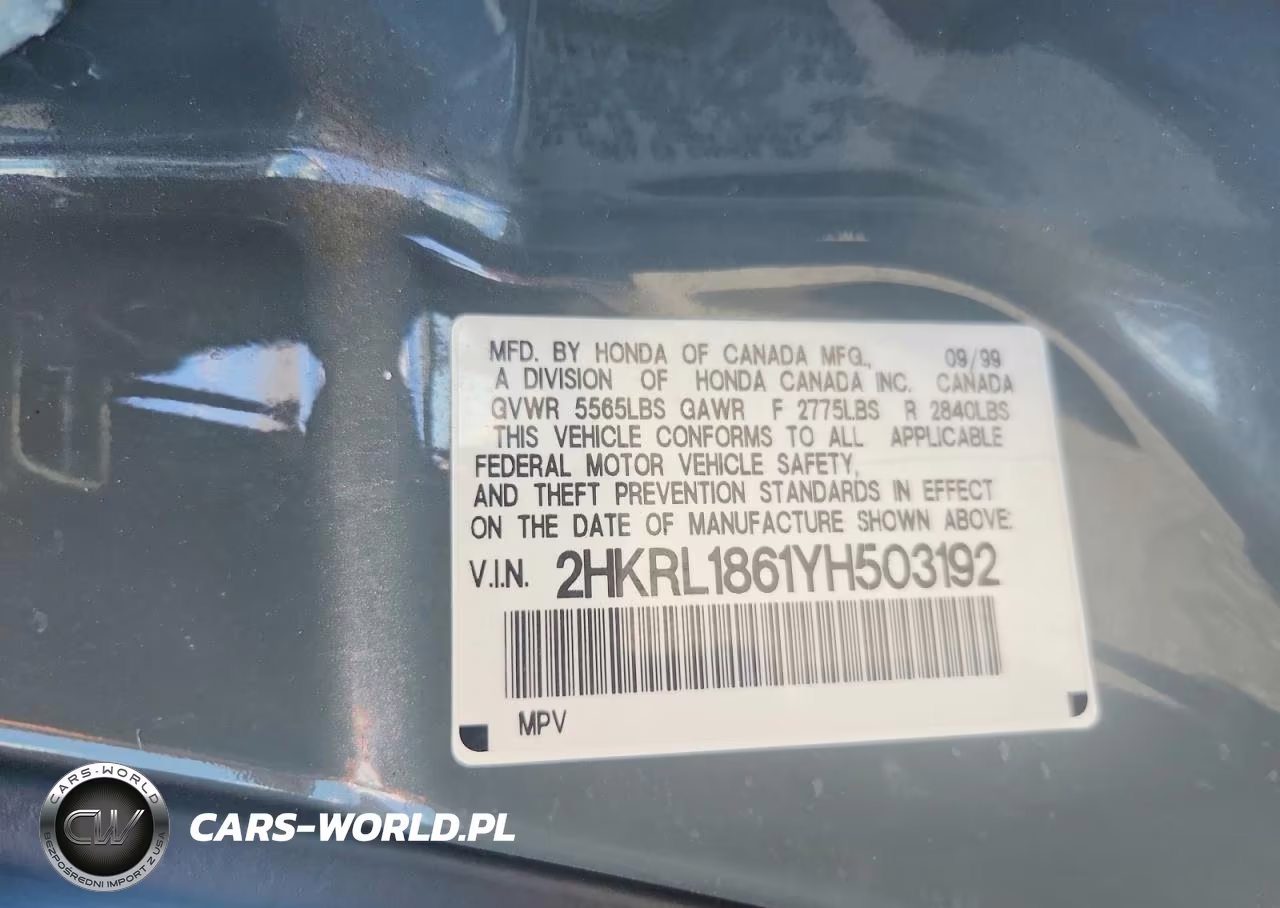 2000 Honda Odyssey Ex VIN:2HKRL1861YH503192 - 13
