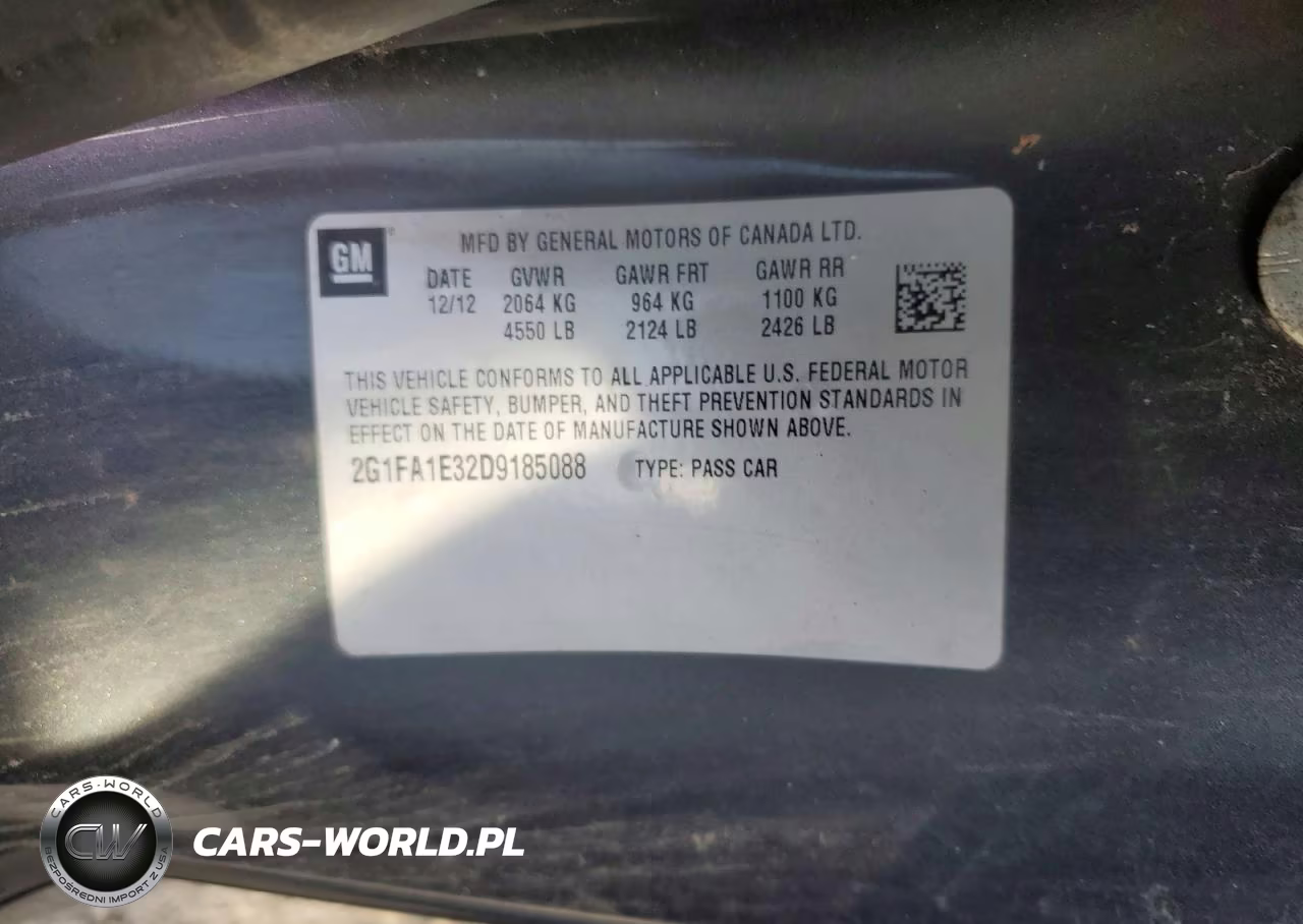 2013 Chevrolet Camero VIN:2G1FA1E32D9185088 - 13