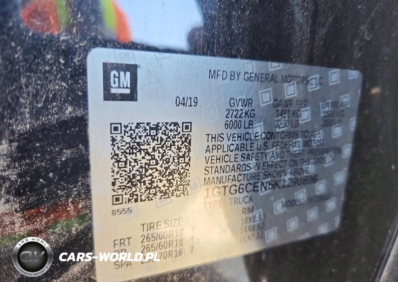 2019 GMC Canyon Sle VIN:1GTG6CEN5K1290896 - 12