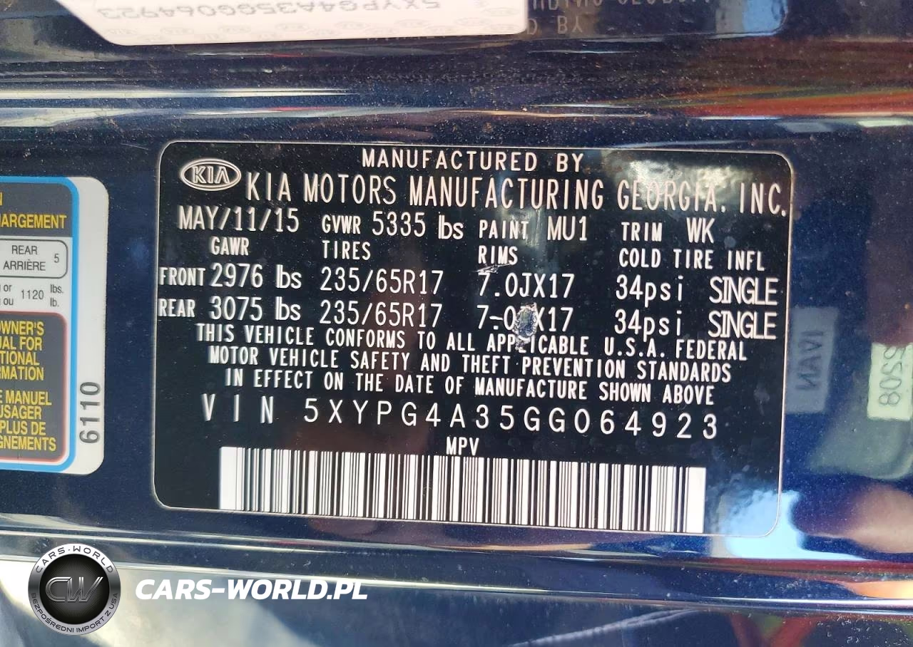 2016 Kia Sorento Lx VIN:5XYPG4A35GG064923 - 13
