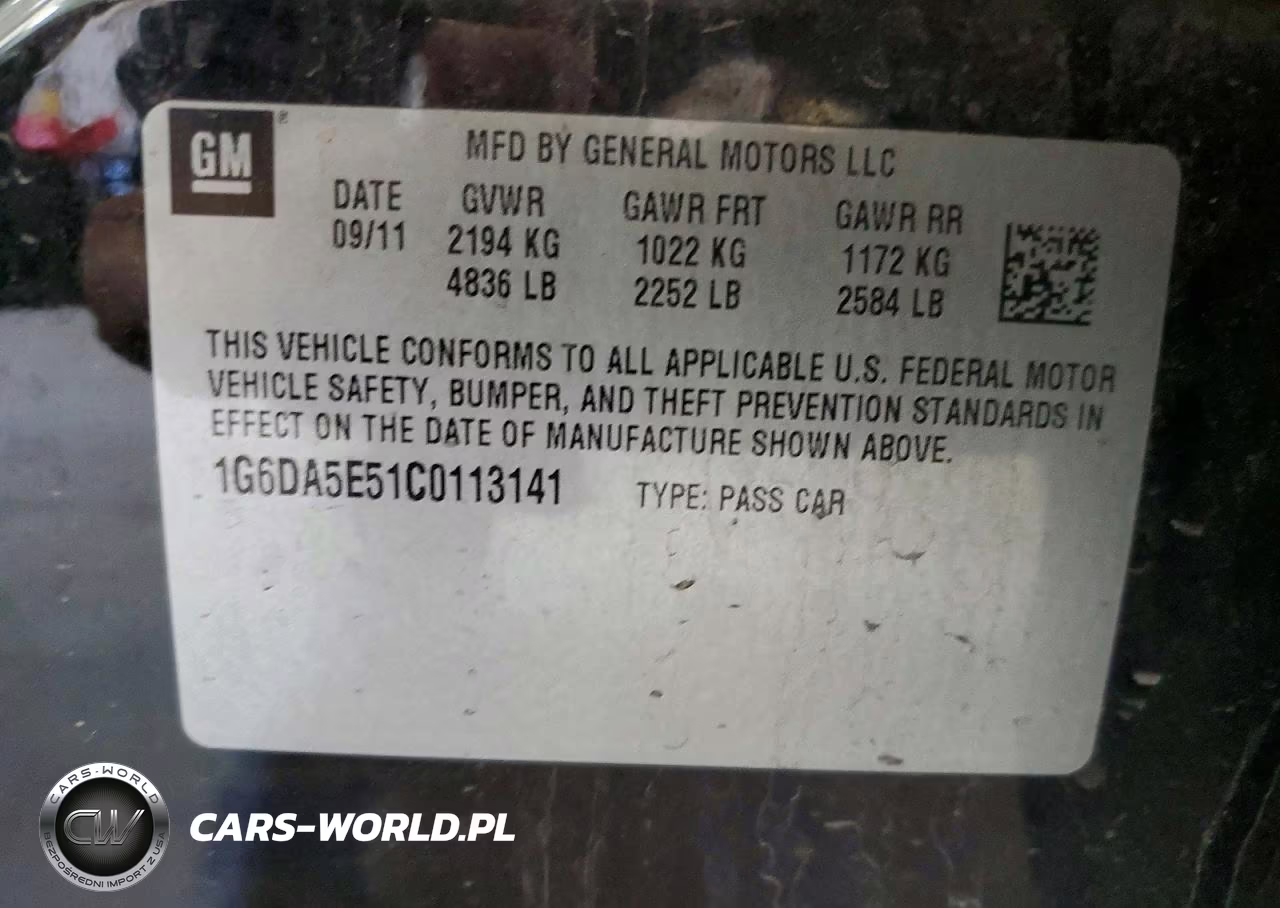 2012 Cadillac Cts VIN:1G6DA5E51C0113141 - 12