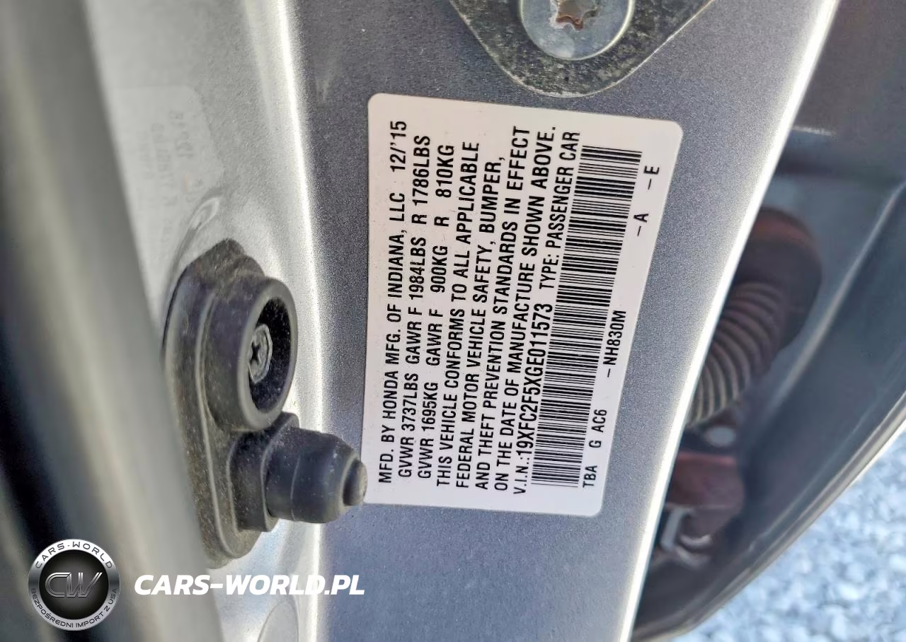 2016 Honda Civic Lx VIN:19XFC2F5XGE011573 - 12