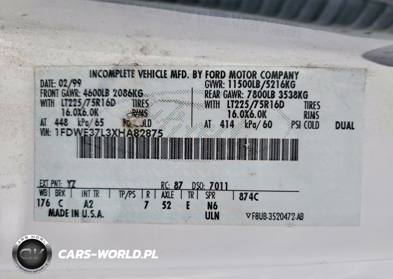 1999 Ford E350 Box Truck VIN:1FDWE37L3XHA82875 - 13