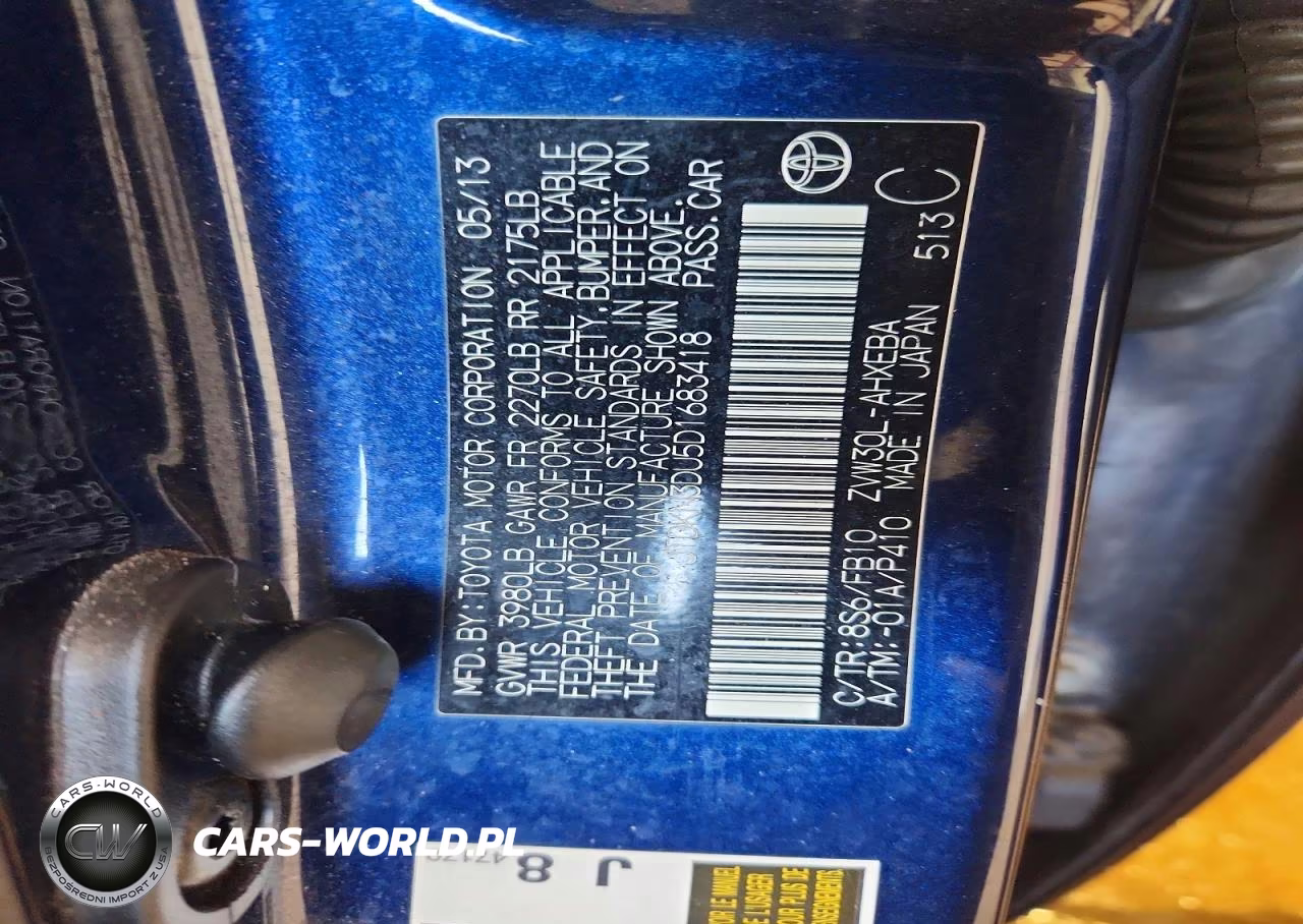 2013 Toyota Prius Two VIN:JTDKN3DU5D1683418 - 12