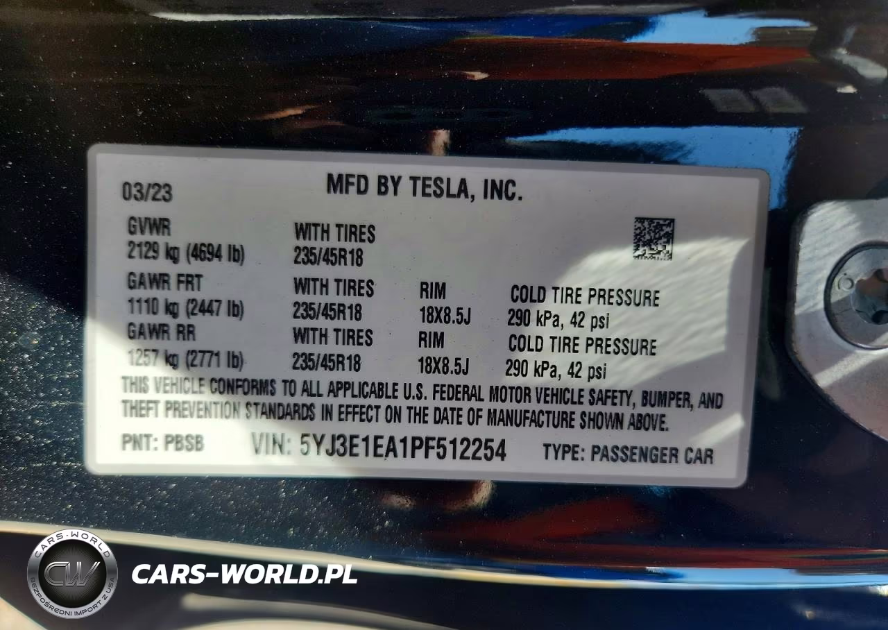 2023 Tesla Model 3 VIN:5YJ3E1EA1PF512254 - 13