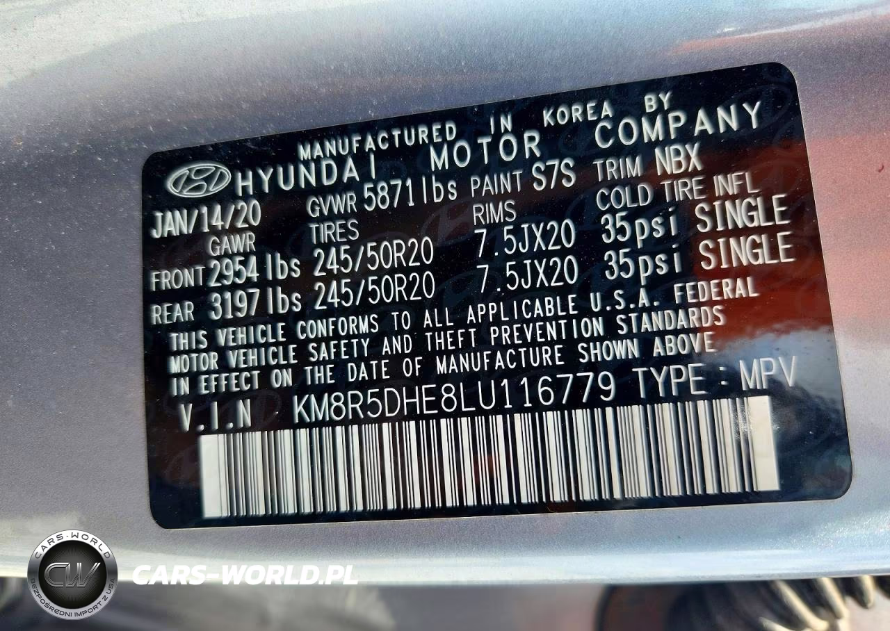 2020 Hyundai Palisade Limited VIN:KM8R5DHE8LU116779 - 14