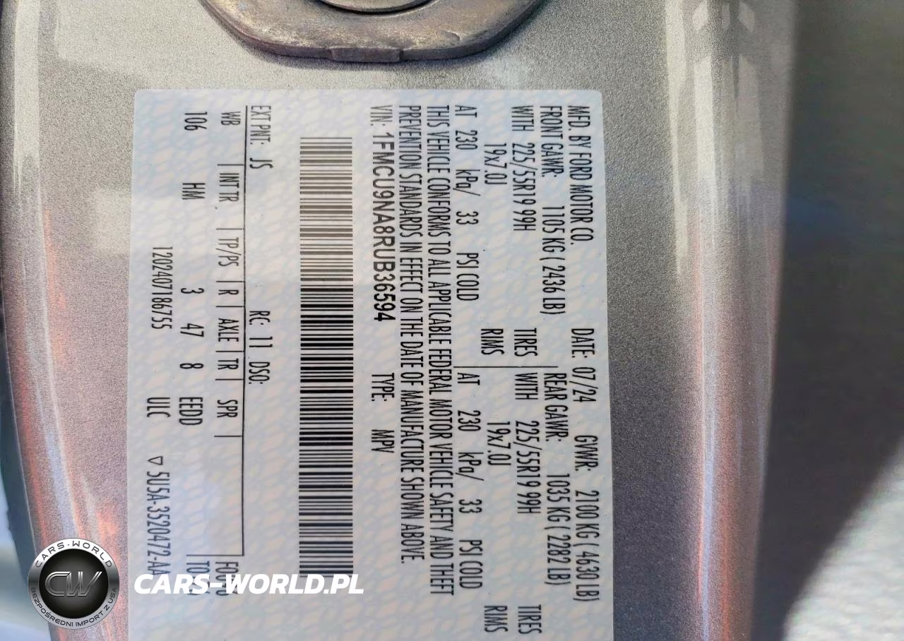 2024 Ford Escape St Line Select VIN:1FMCU9NA8RUB36594 - 13
