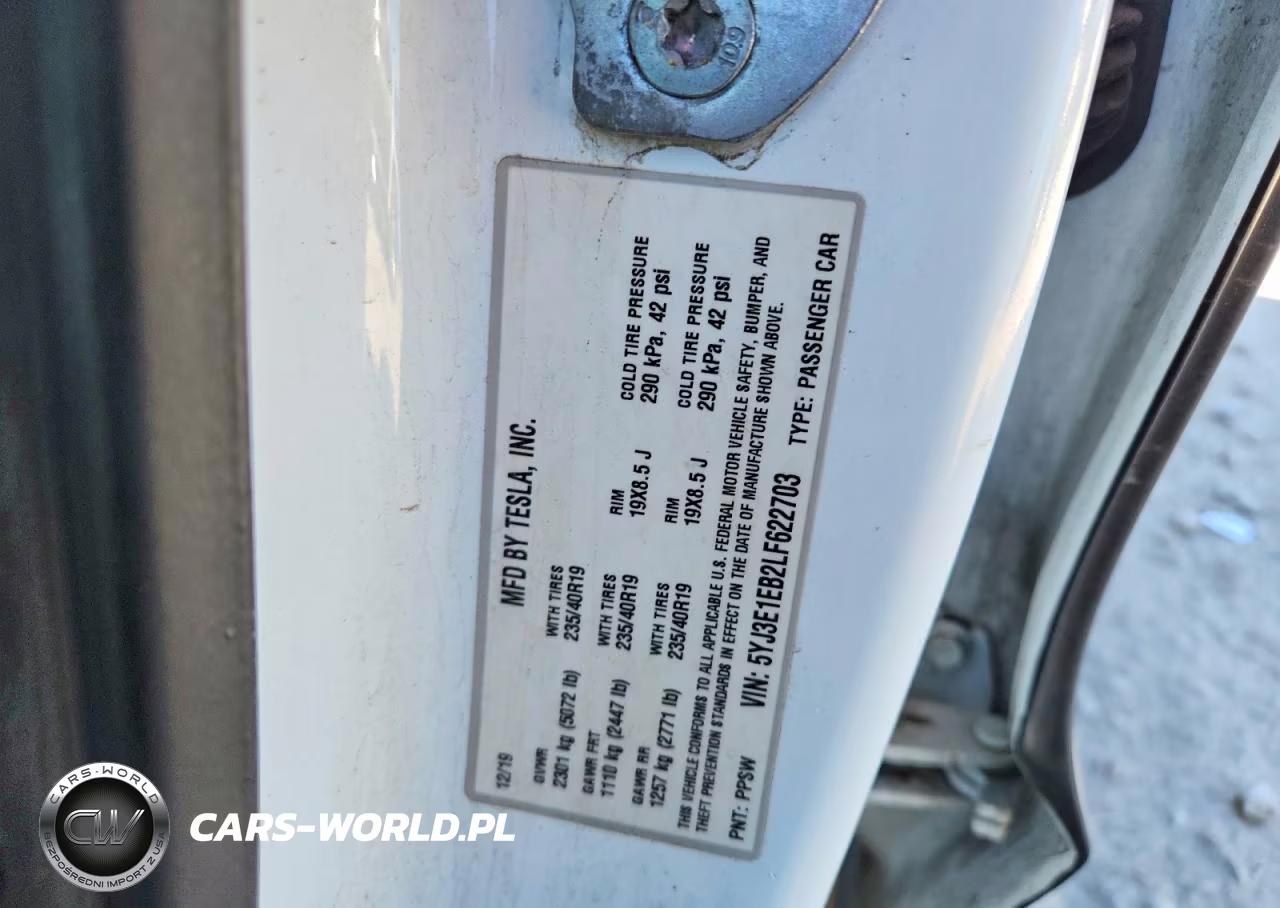 2020 Tesla Model 3 VIN:5YJ3E1EB2LF622703 - 13