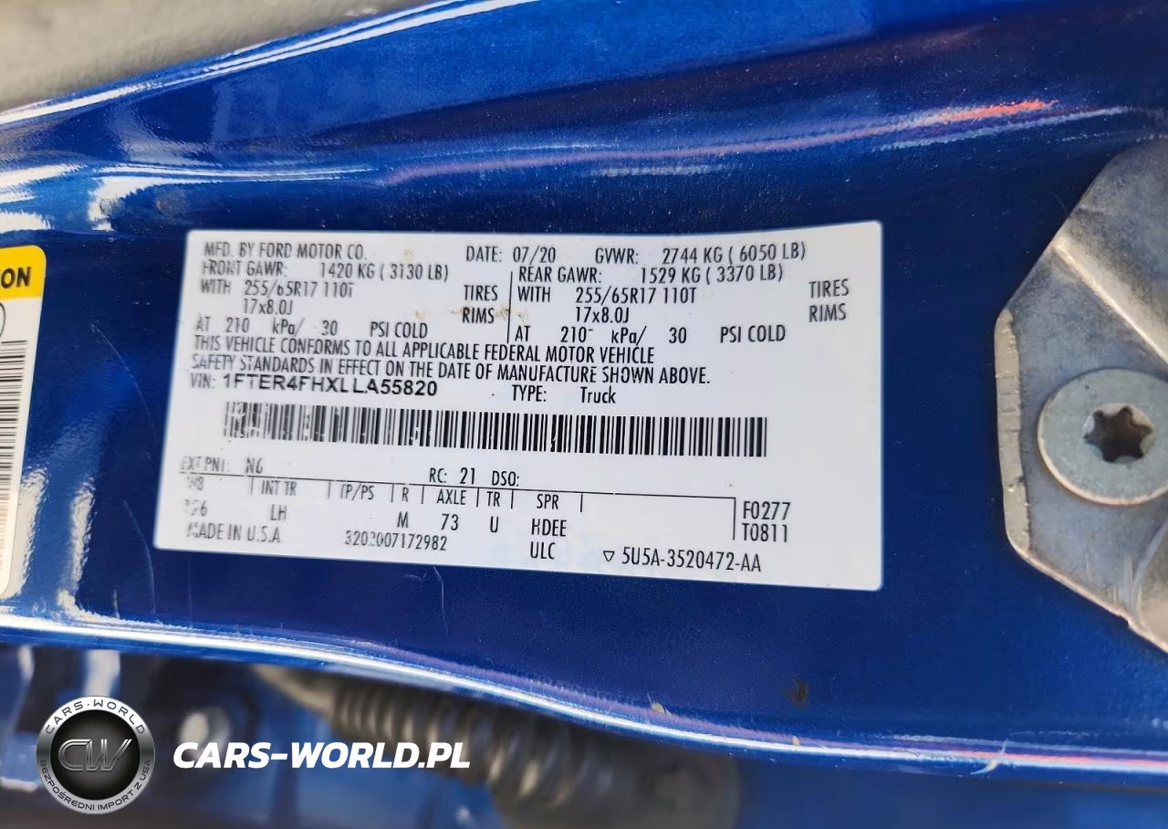2020 Ford Ranger Xl VIN:1FTER4FHXLLA55820 - 12