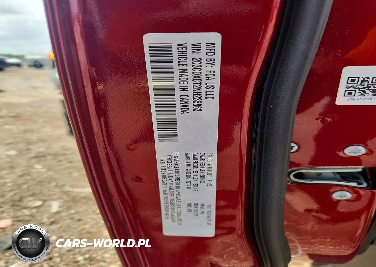2022 Dodge Charger R VIN:2C3CDXCT2NH235863 - 12
