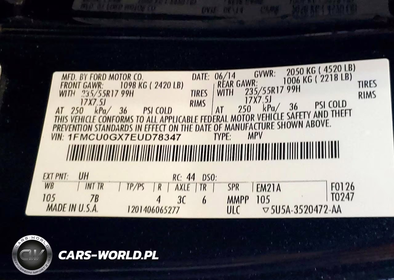 2014 Ford Escape Se VIN:1FMCU0GX7EUD78347 - 13