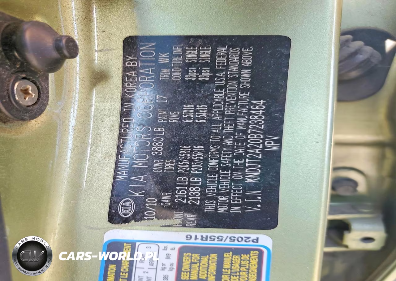 2011 Kia Soul + VIN:KNDJT2A20B7238464 - 12