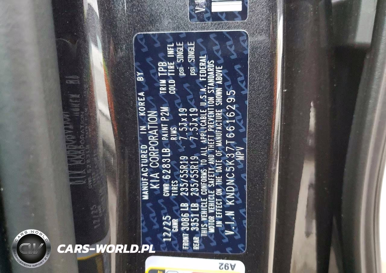 2026 Kia Carnival Ex VIN:KNDNC5K37T6616295 - 13