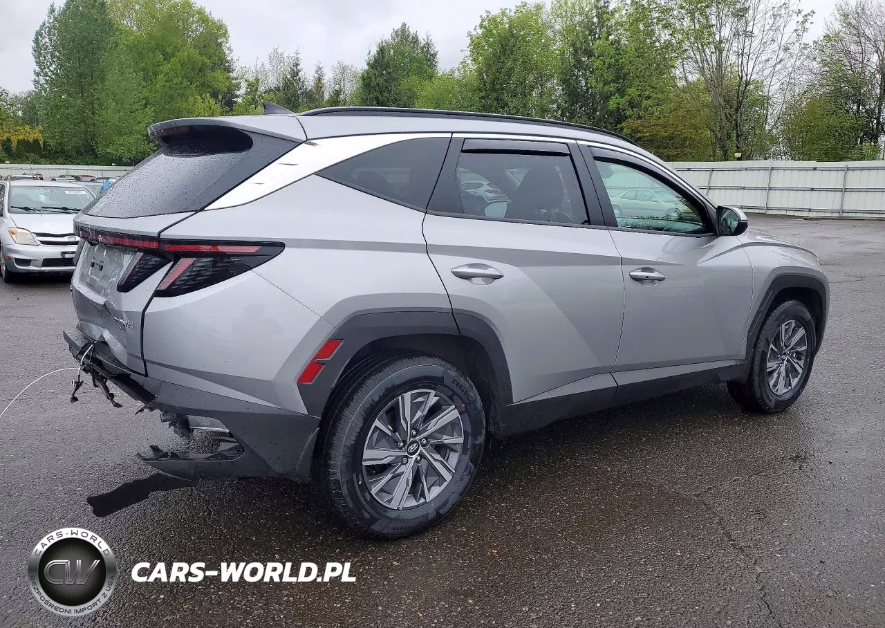 2022 Hyundai Tucson Blue VIN:KM8JBCA1XNU029069 - 3