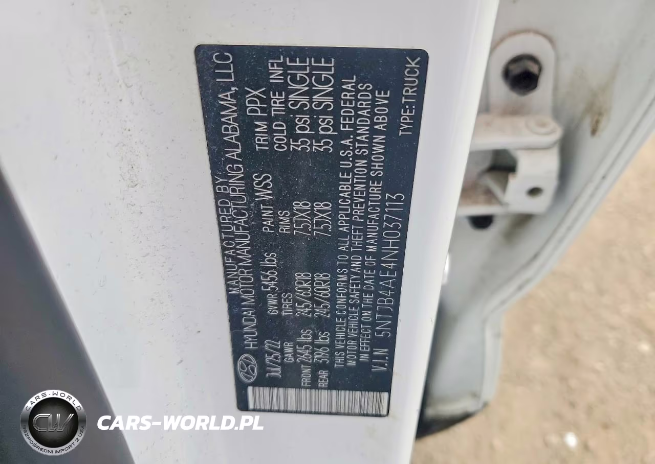 2022 Hyundai Santa Cruz Sel VIN:5NTJB4AE4NH037113 - 13