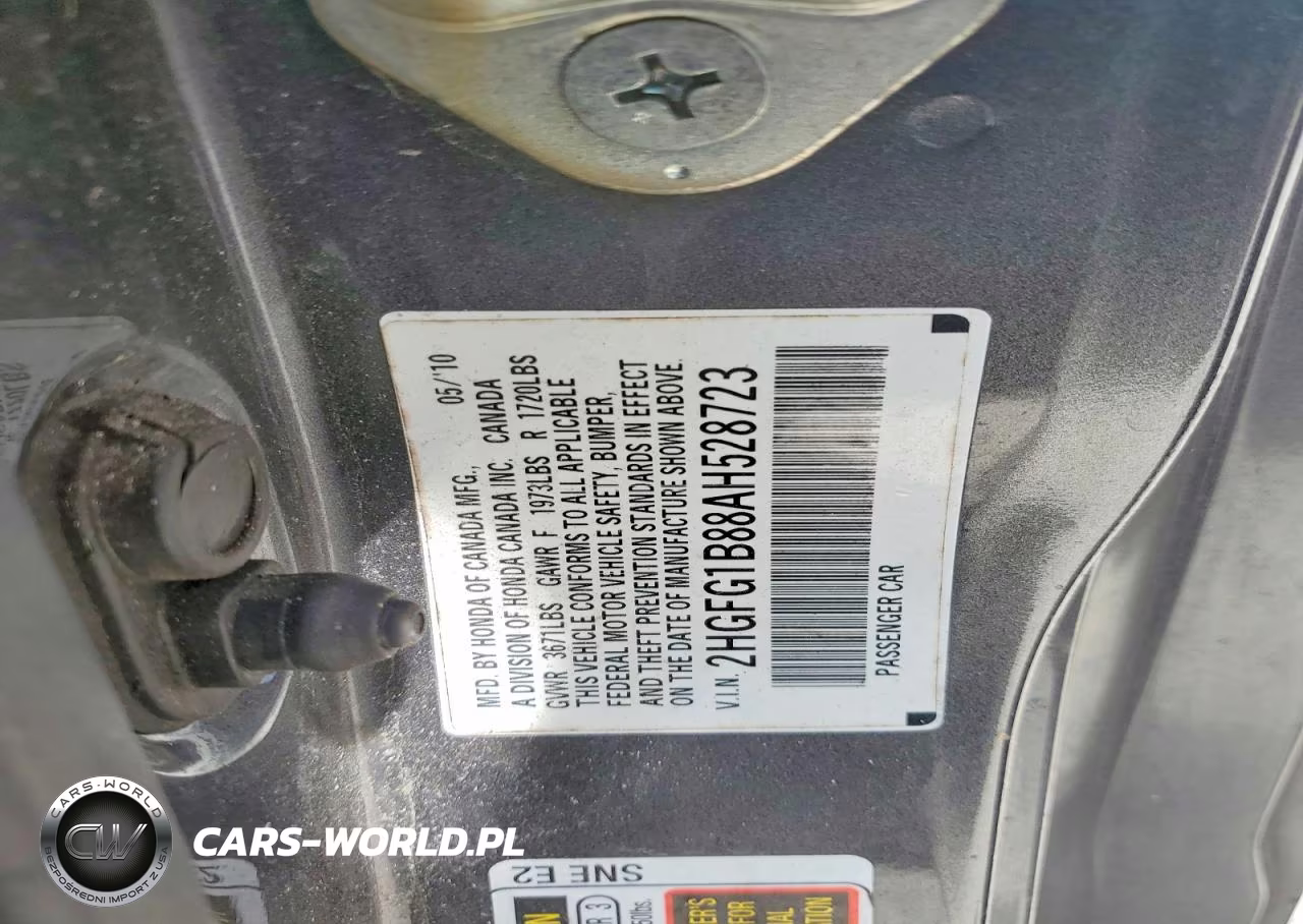 2010 Honda Civic Ex VIN:2HGFG1B88AH528723 - 12