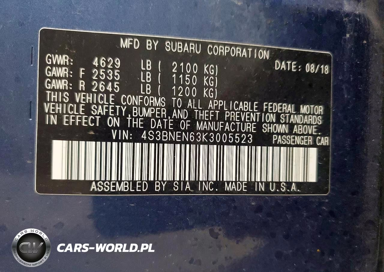 2019 SUBARU LEGACY 3.6R LIMITED VIN:4S3BNEN63K3005523 - 13