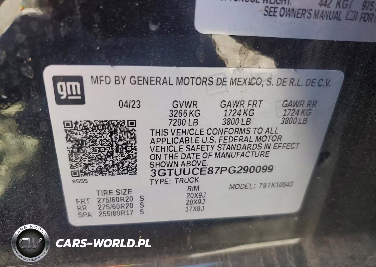 2023 GMC Sierra K1500 Elevation VIN:3GTUUCE87PG290099 - 12