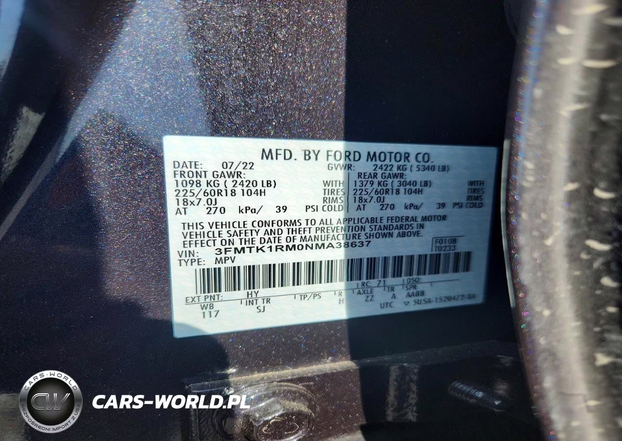 2022 Ford Mustang Mach-E Select VIN:3FMTK1RM0NMA38637 - 14