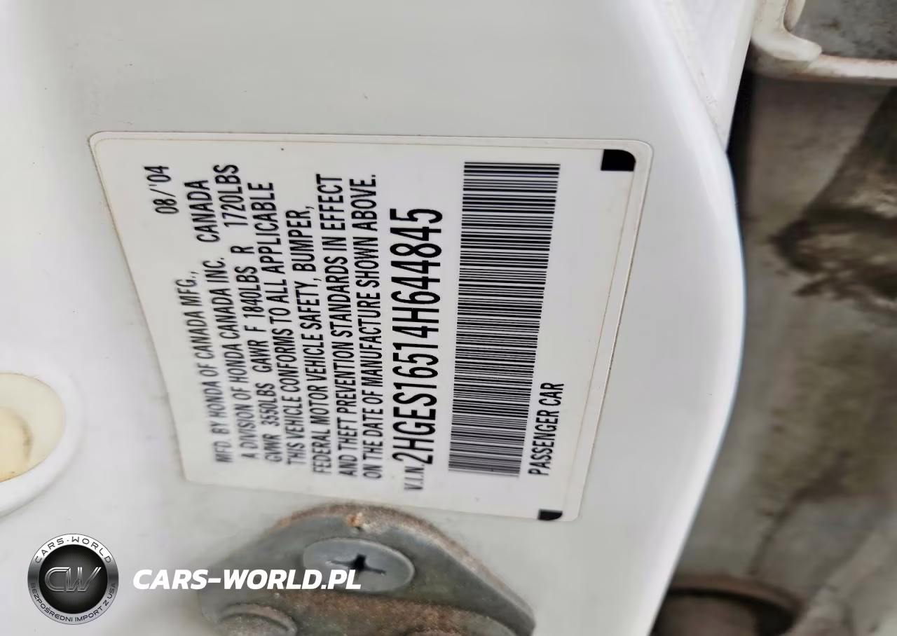 2004 Honda Civic Lx VIN:2HGES16514H644845 - 12