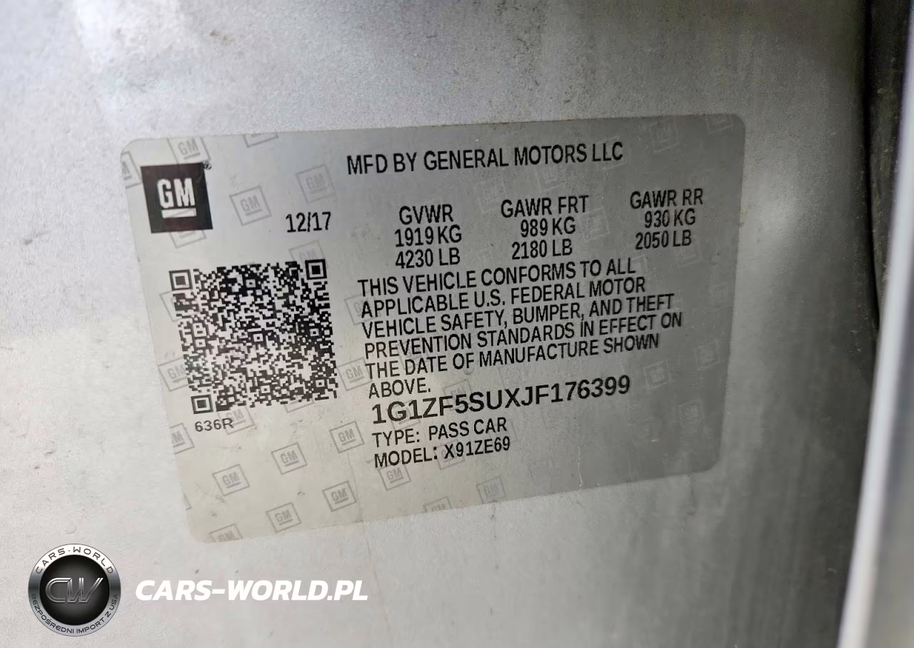 2018 Chevrolet Malibu Hybrid VIN:1G1ZF5SUXJF176399 - 12