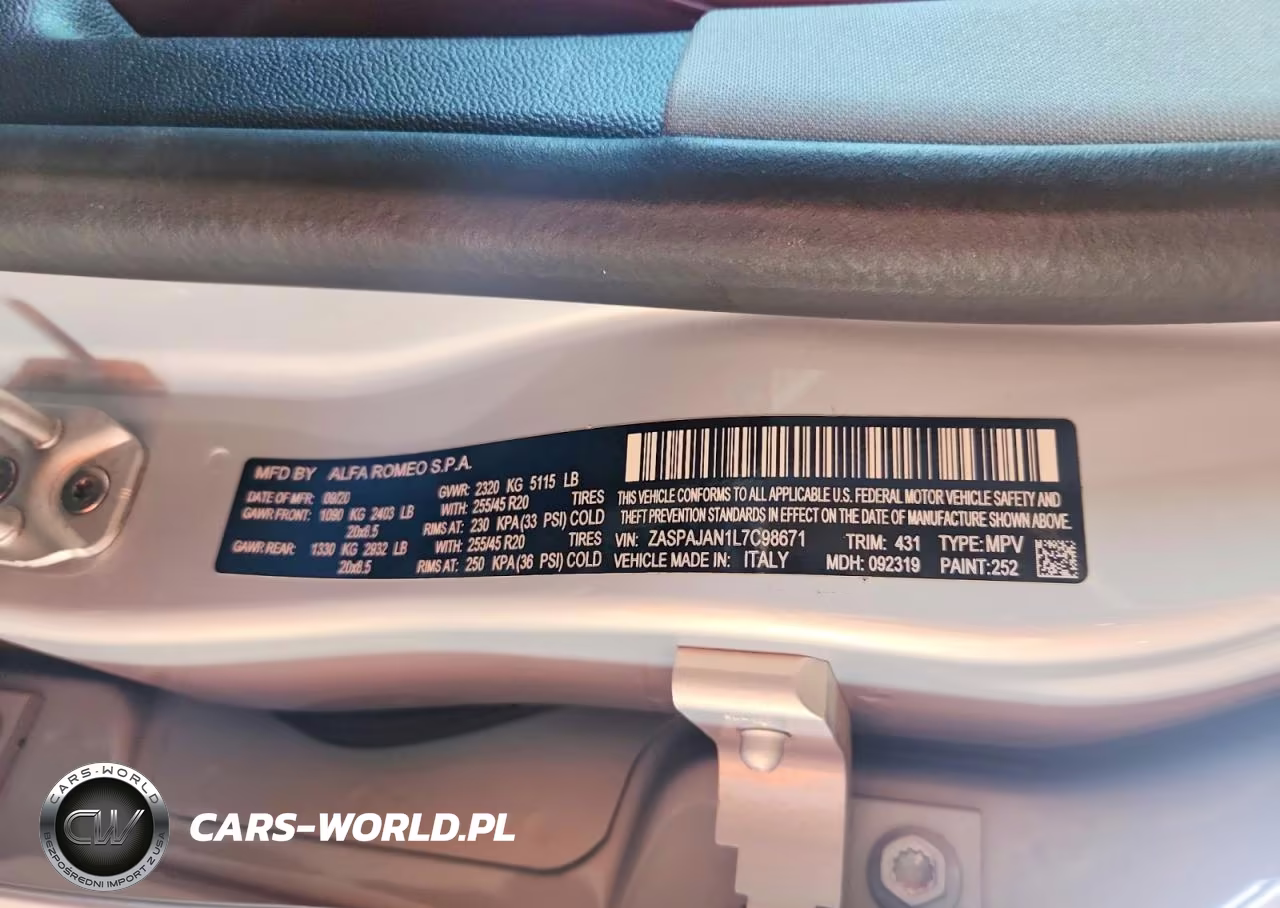 2020 Alfa Romeo Stelvio VIN:ZASPAJAN1L7C98671 - 13