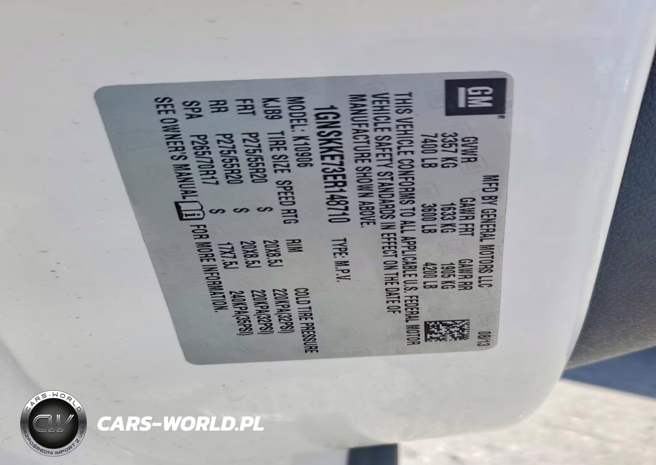 2014 Chev Suburban K1500 Ltz VIN:1GNSKKE73ER148710 - 10