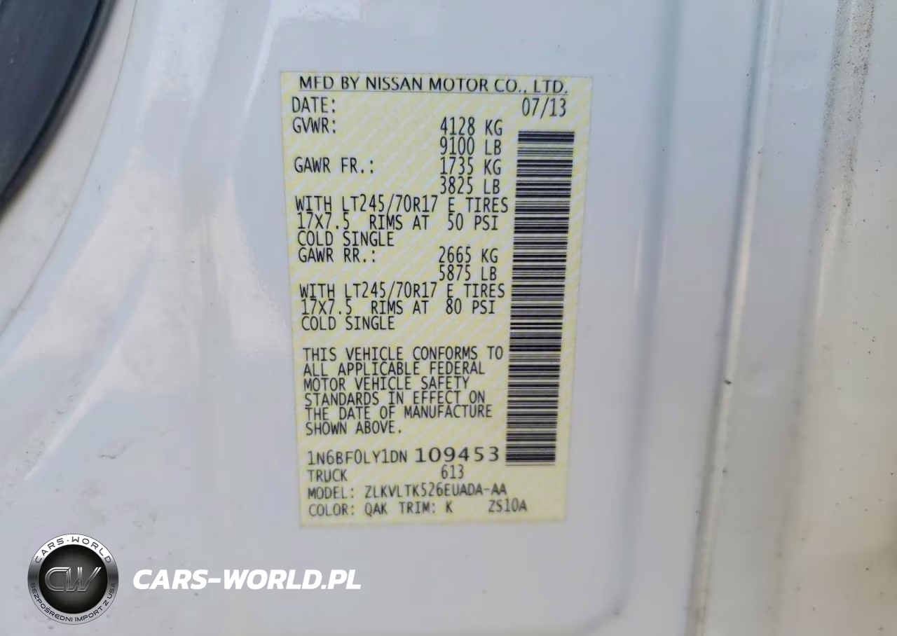 2013 Nissan Nv VIN:1N6BF0LY1DN109453 - 13