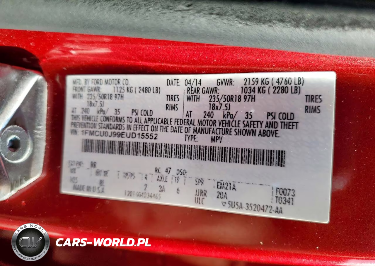 2014 Ford Escape Titanium VIN:1FMCU0J99EUD15552 - 13
