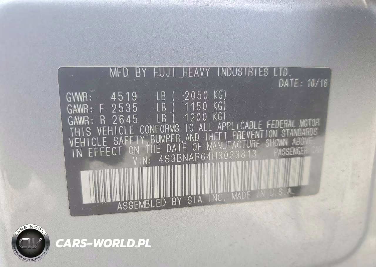 2017 Subaru Legacy Sport VIN:4S3BNAR64H3033813 - 13