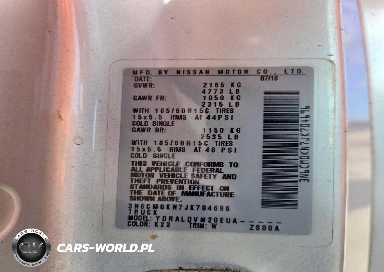 2018 Nissan Nv200 S VIN:3N6CM0KN7JK704696 - 12