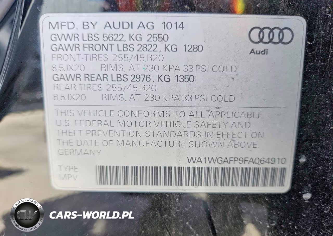 2015 Audi Q5 Prestige VIN:WA1WGAFP9FA064910 - 13