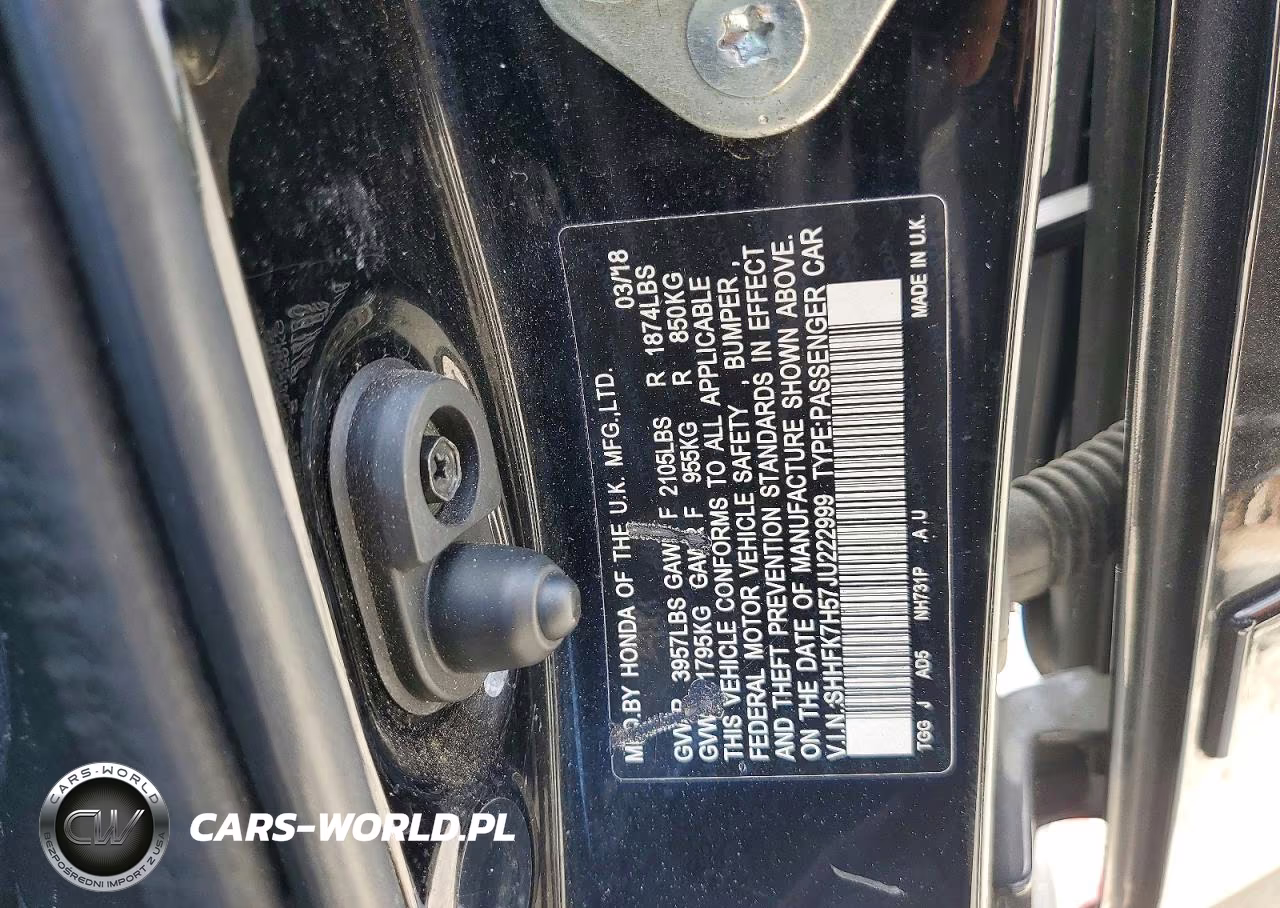 2018 Honda Civic Ex VIN:SHHFK7H57JU222999 - 13