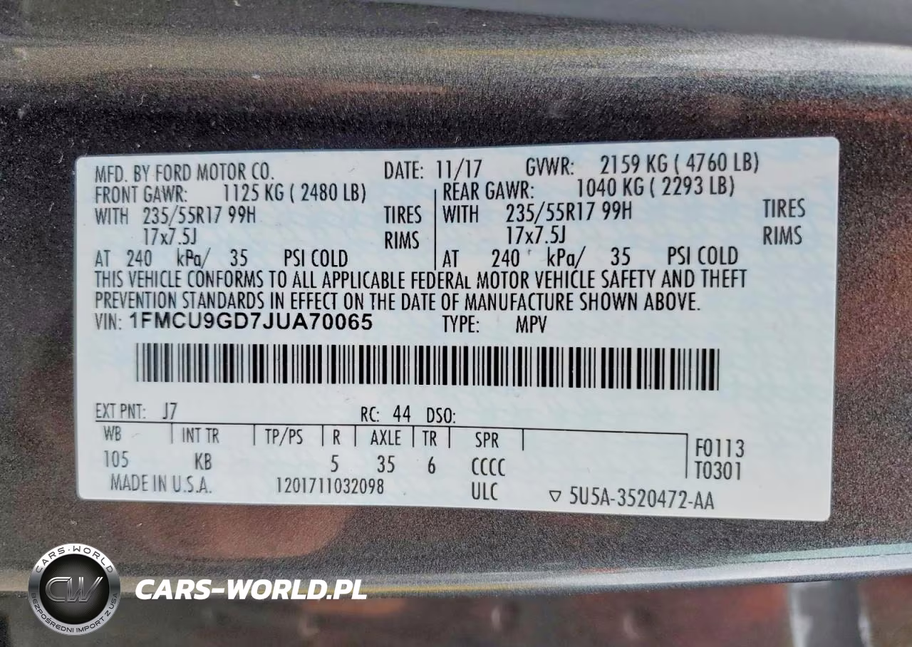 2018 Ford Escape Se VIN:1FMCU9GD7JUA70065 - 13