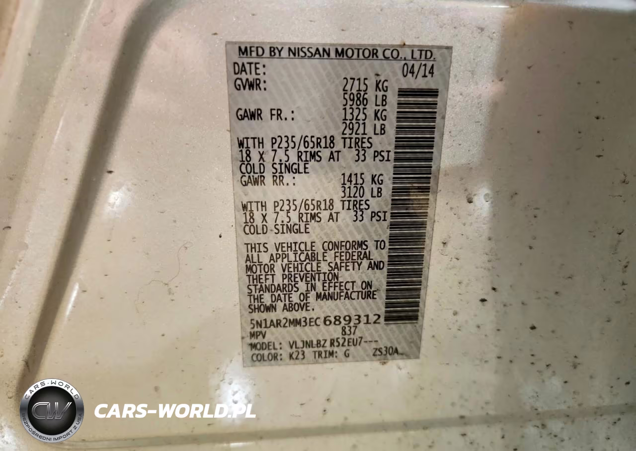 2014 Nissan Pathfinder S VIN:5N1AR2MM3EC689312 - 14